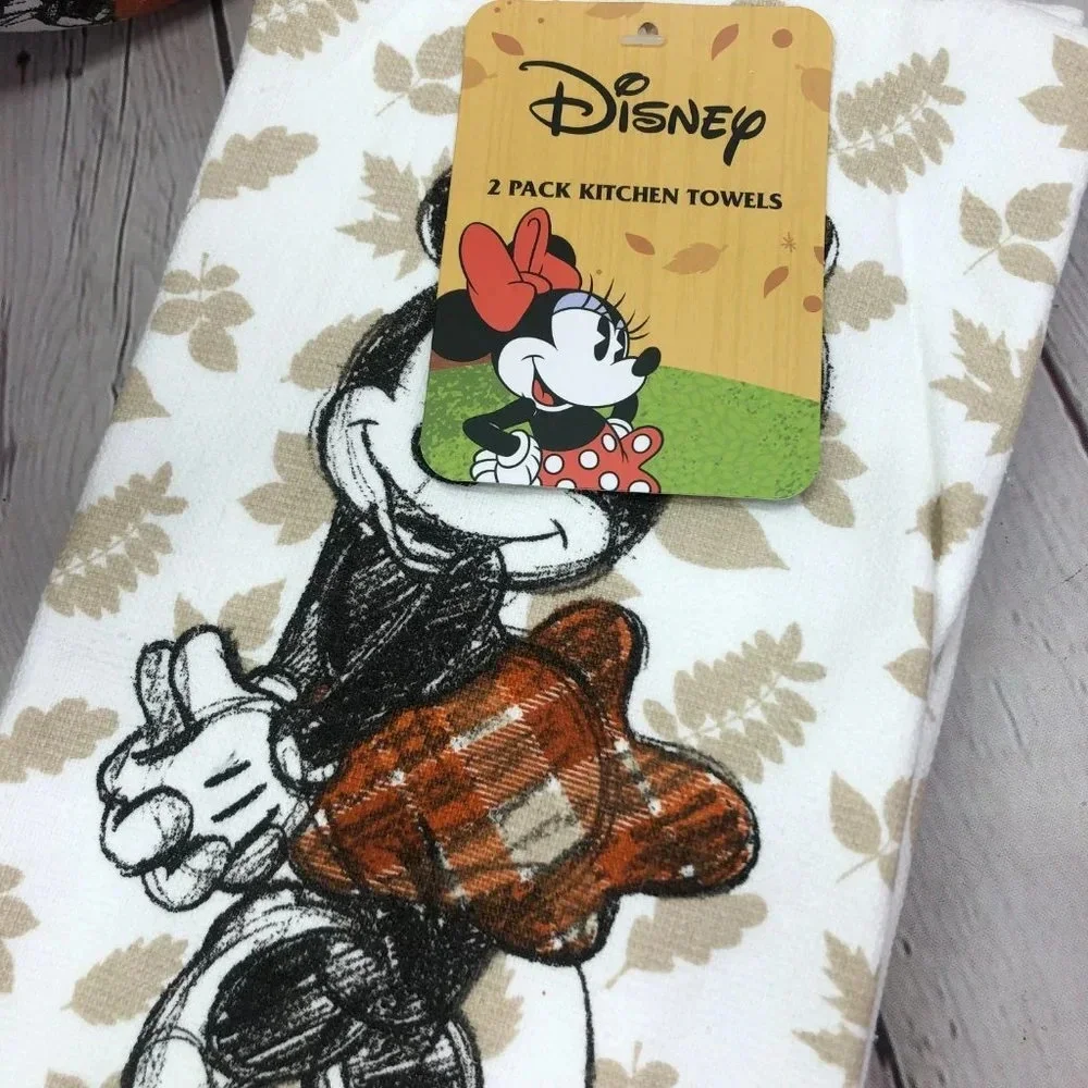 Disney Minnie mouse autumn fun kitchen towels and mitts set
